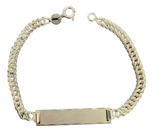 Pulsera Identidad Maciza 4,5mm Hombre Plata 925 + Grabado