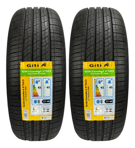 Kit 02 Pneus Originais Byd Song Pro 225/60r18 Giti 100h F50