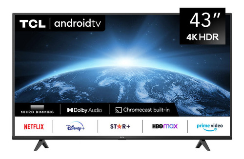 Imagen 1 de 8 de Smart Tv 43 Tcl 43p615 Android 4k Uhd
