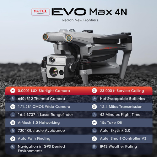 Drone Autel Robotics Evo Max 4n, Cámara De Visión Nocturna