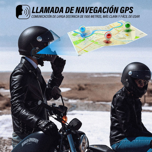 Par De Intercomunicadores Bluetooth Para Casco Moto V6plus