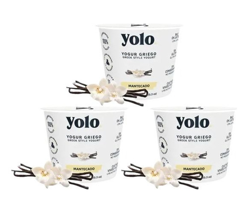 Yogurt Griego De Mantecado Yolo Pack 3 Und