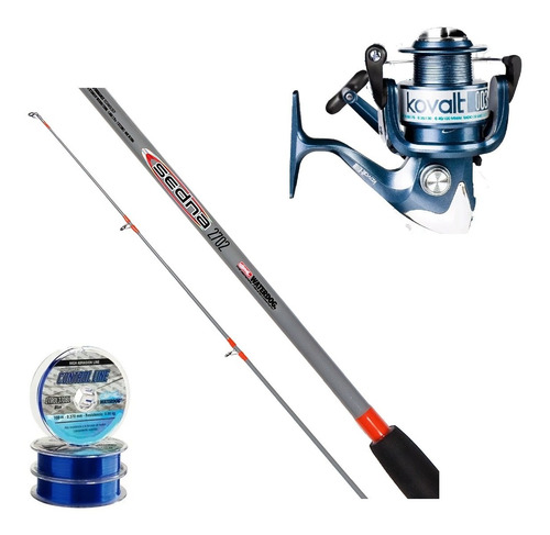 Set Caña De Pescar Waterdog Sedna 2.70m + Reel Kovalt 3003