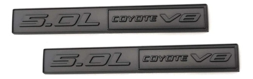 2 Emblemas De Coyote V8 De 5.0 Litros, Ajuste 3d, Gancho Par