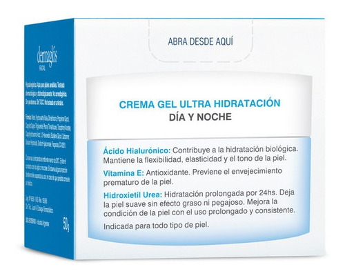 Imagen 3 de 4 de Crema Gel Dermaglós Dia Y Noche Ultra Hidratacion 50g