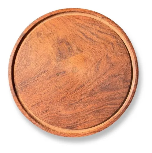comprar Plato Tabla Asado Madera Para Picadas Redondo Algarrobo