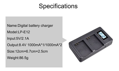 Imagen 4 de 4 de Lp-e12 Batería Para Canon Eos M10 M50 100d Micro Single C