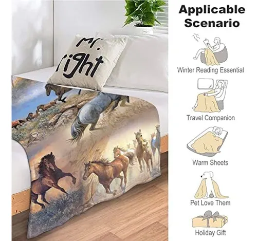 Manta De Caballo Al Galope, Supersuave, Cálida, Cómoda, De X