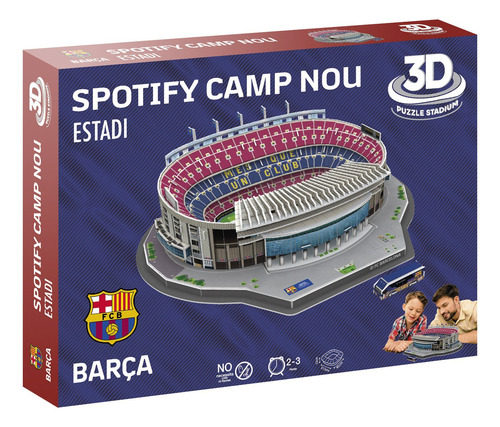 Estadio Camp Nou Barcelona Rompecabezas 3d Futbol Sockers