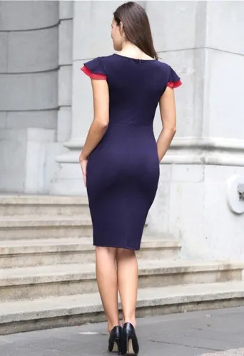 Vestido azul marino formal clearance