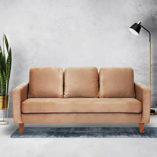 Sofa Venecia 3 Cuerpos Tela Velvet - Latam Home