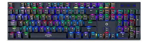 Teclado Gamer Mecanico Enkore Royale Rgb Switch Blue