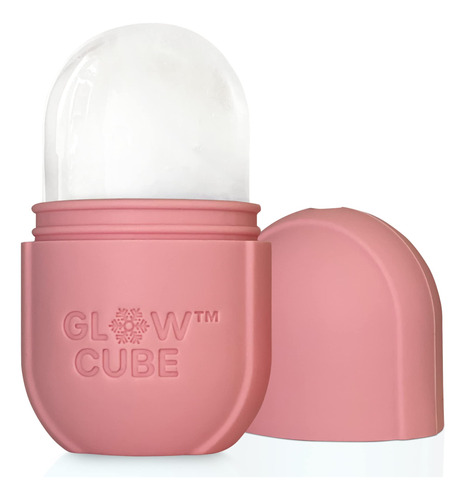 Ice Roller Glow Cube Para Rostro, Ojos Y Cuello, Color Rosa