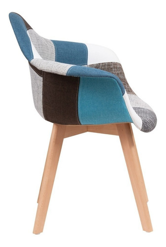 Silla de comedor Tienda El Garage Patchwork, 2 unidades