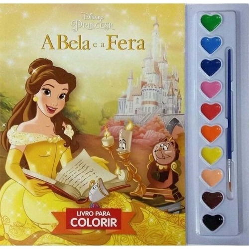 Livro Disney Aquarela - A Bela E A Fera -