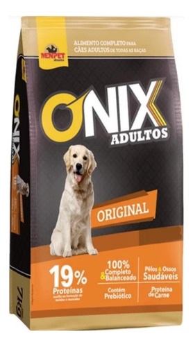 Ração Onix 15 Kg, 19% Proteína, Sem Corante, Cães Adultos