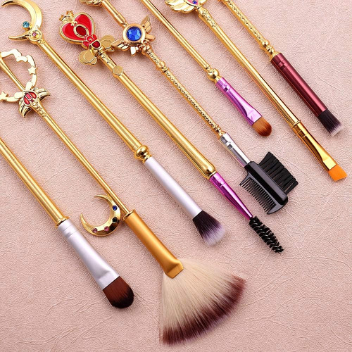 Kawaii Sailormoon Pinceles De Maquillaje - Juego De 8 Brocha