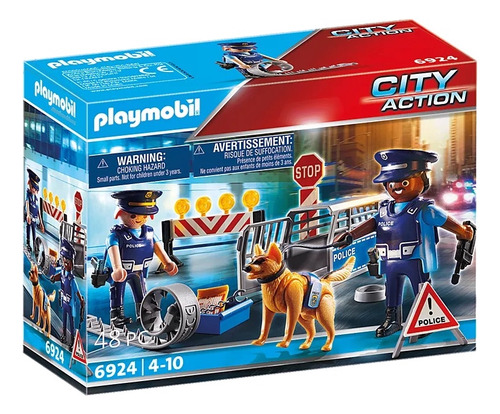 Playmobil City Action Control De Policía 48 Piezas 6924 (Usado)