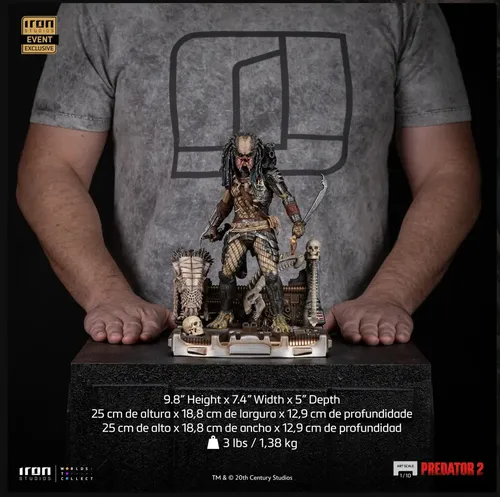 Predador Ccxp 2025 Exc Elder Predator 2 Iron Studios Greyba