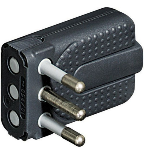 Enchufe Macho Volante 2p+t 10a Gris Corner Bticino S2465tge