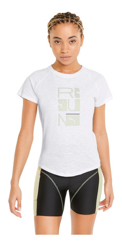 Playera Deportiva Para Mujer Puma 5k Logo Running Poliéster