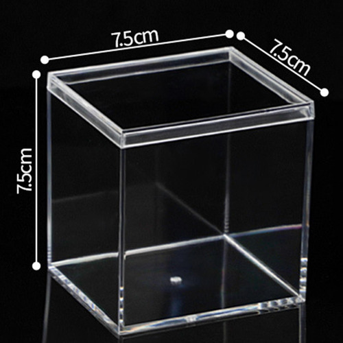 Caja De Almacenamiento De Acrílico 7,5 Cm X 7,5 Cm X 7,5 Cm