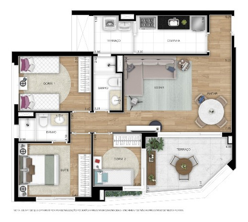 Imagem 6 de 11 de Apartamento Zona Sul Conceição 1 A 2 Dormitorios