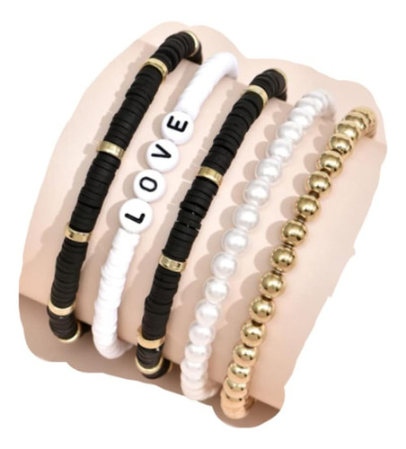 Nc Nc 5pcsset Pulsera De Cuentas De Colores Pulsera De Hilo