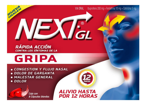 Next Gl Gripa X 8 Capsulas