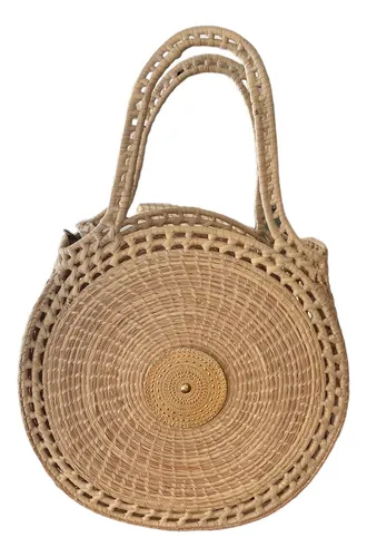 Cartera redonda mimbre hotsell