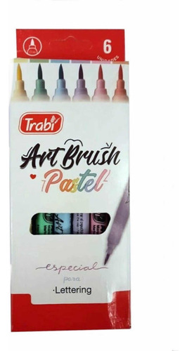 Marcadores Trabi Art Brush Pastel Lettering X 6 U