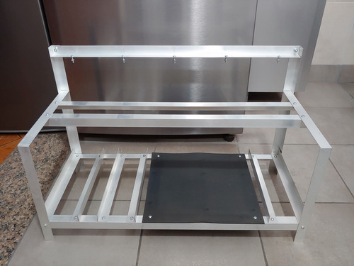 Rack Rig De Mineria Estructura Aluminio Hasta 7 Placas Gpu