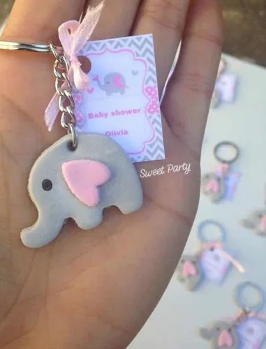 Llaveros Souvenirs Nacimiento Motivo Elefante