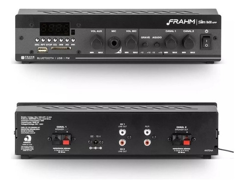 Kit Som Ambiente Frahm 1600 Bluetooth + 06 Arandela Teto 40w Cor Branco