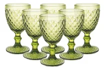 Comprar Copas De Vino Vintage (6 Piezas) Copas De Cristal Olivo 8oz