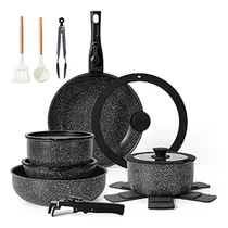 Comprar Banna Bateria De Cocina Juego De Sarten Con 2pcs Mango Desmontable(18 Piezas),juego De Utensilios De Cocina,juego De Utensilios De Cocina De Piedra Médica,mango Antiquemaduras,sin Tóxico E Inofensivo