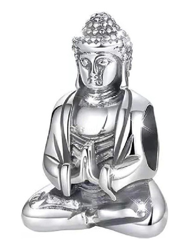 Charm Buda En Meditación Espiritual Plata 925 Silver Heart