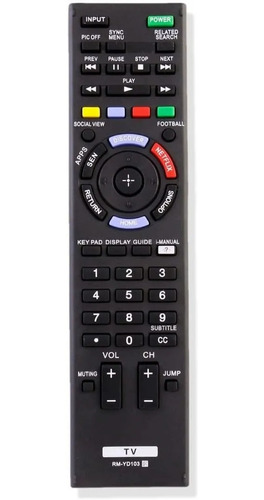 Control Remoto Sony Smart Con Netflix Rm-yd103 Generic