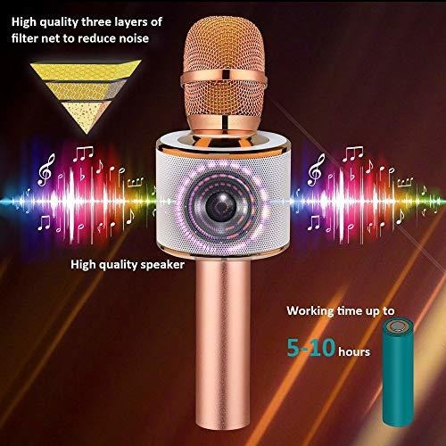 Microfono De Karaoke De Alta Compatibilidad Color Rosa