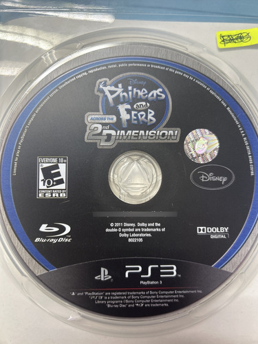 Phineas Y Ferb: Across The Second Dimension Ps3 Físico (Usado)