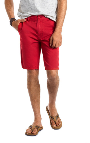 Bermuda Hombre Garment Dyed Rojo Ferouch Ss 2022