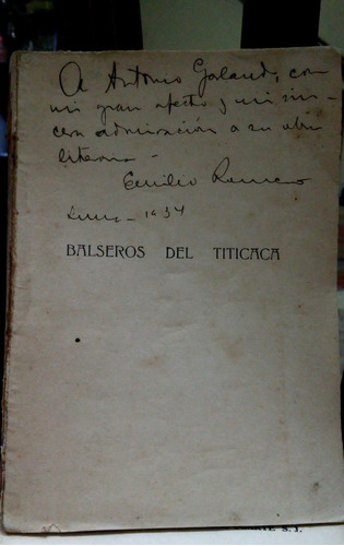 Emilio Romero Balseros Del Titicaca 1934