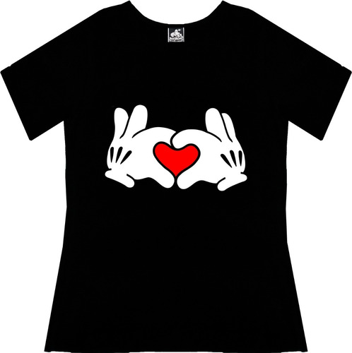 Blusa Manos Mickey Corazón Dama Tv Camiseta Urbanoz