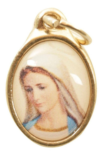 10 Medalla Dije Virgen Medjugorje Religiosa Esmaltada 19mm