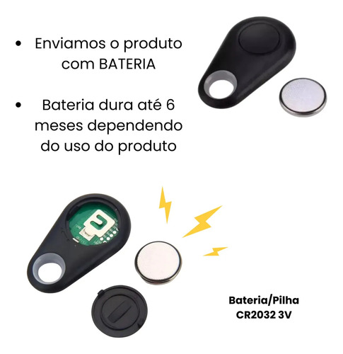 Mini Rastreador Bluetooth - Funciona Com Aplicativo Celular