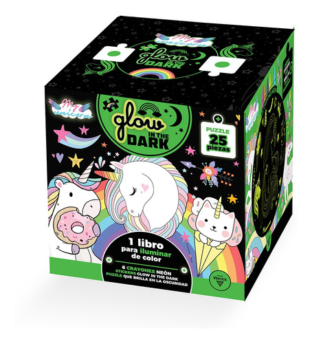 Puzzle Glow Unicornios Brilla En La Oscuridad