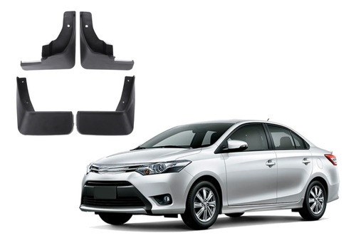 Guardafango Compatible Toyota Yaris Sedán 14-17 Set 4 Piezas