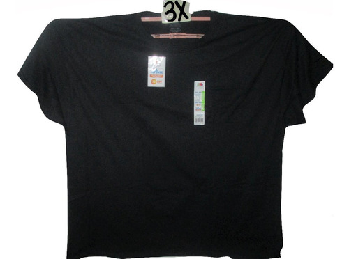 Camiseta Negra Casual 20 Upf Talla 3xl Fruit Of The Loom 