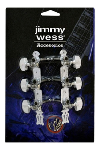 Maquinaria Jimmy Wess Para Guitarra Acustica 3+3 Niquelada