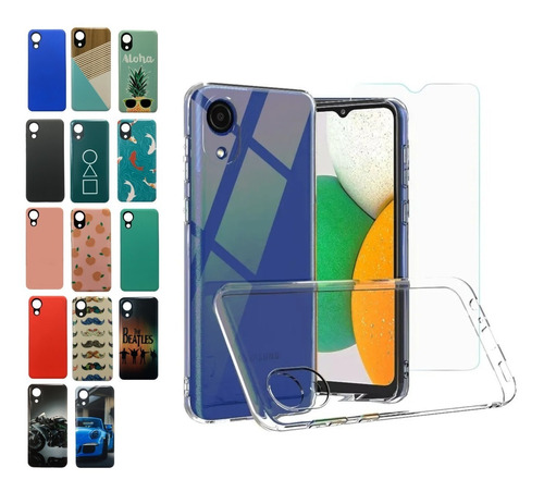 Funda Para Samsung Galaxy A03 Core Case Reforzada + Vidrio